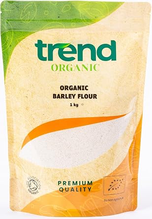 Trend Organic Barley Flour, 1kg - Packed with Essential Nutrients for Wholesome Cooking- Certified Organic, Vegan, Sustainably Sourced, Non-GMO, No Additives No Preservatives, Raw