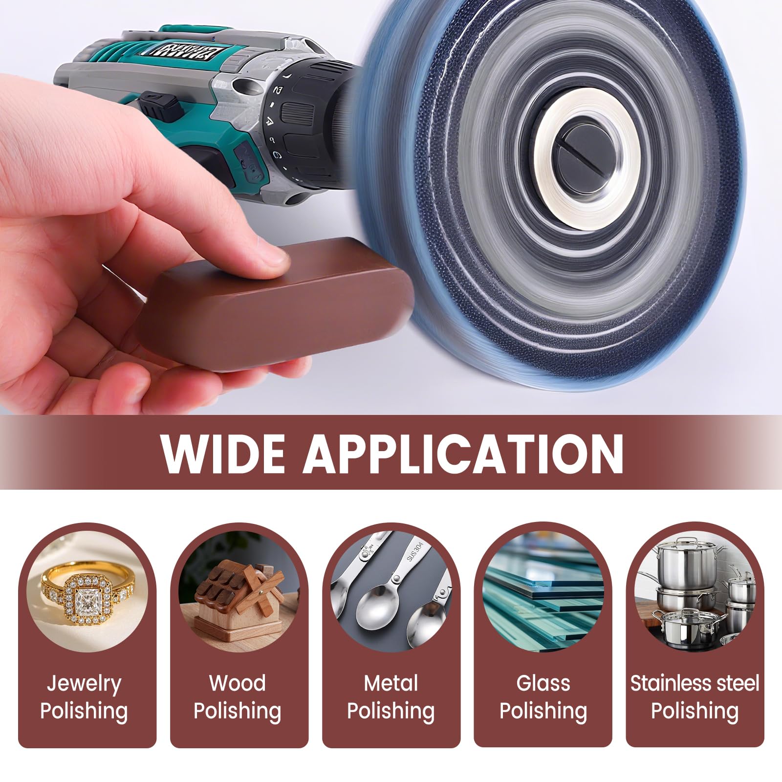 Buffing & Polishing Wheel Kit - Metal Finishing -2
