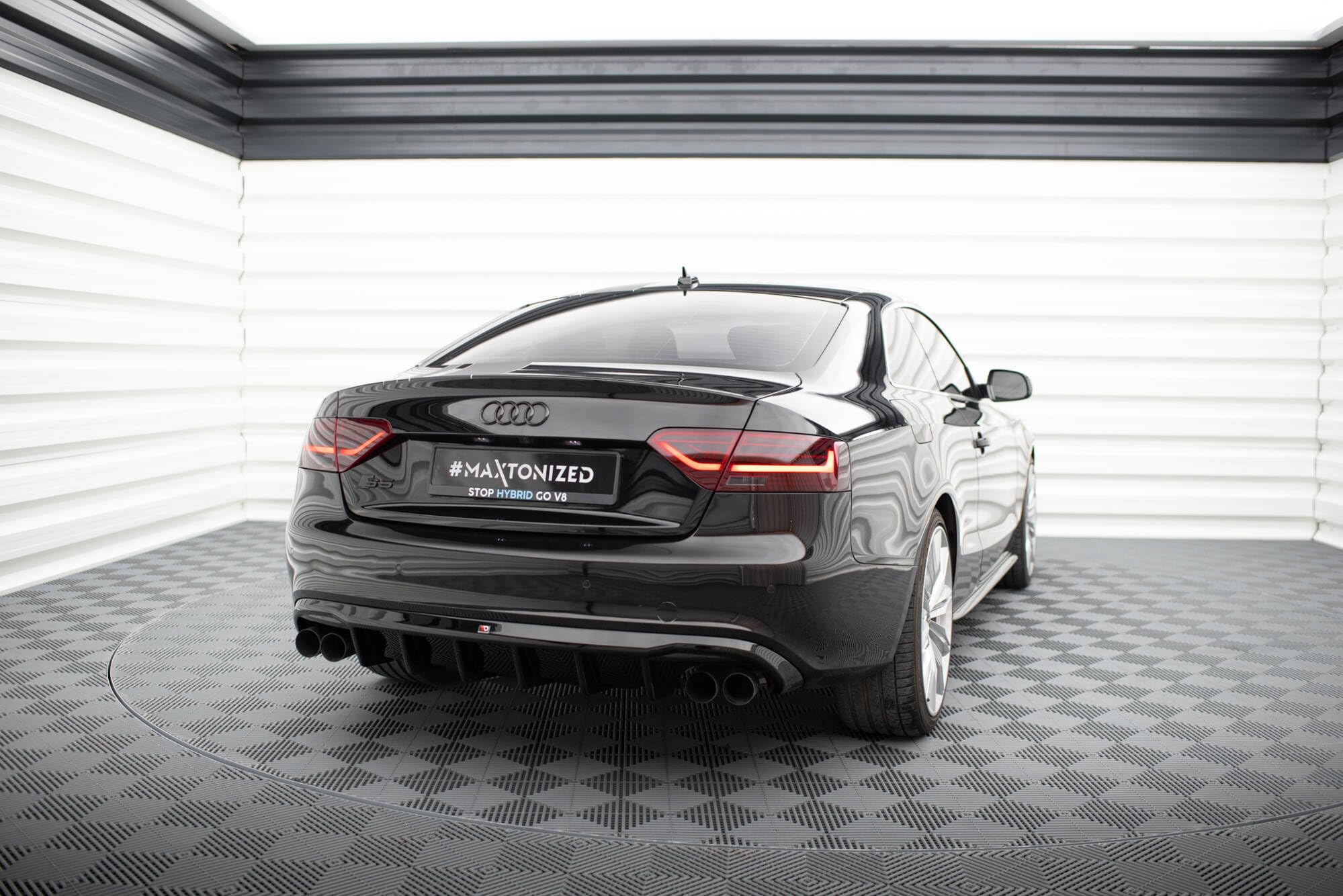 Maxton Design Heckdiffusor V.3 für Audi S5 / A5 S-Line Coupe/Cabrio B8 8T (2007-2011) Hochglanz schwarz