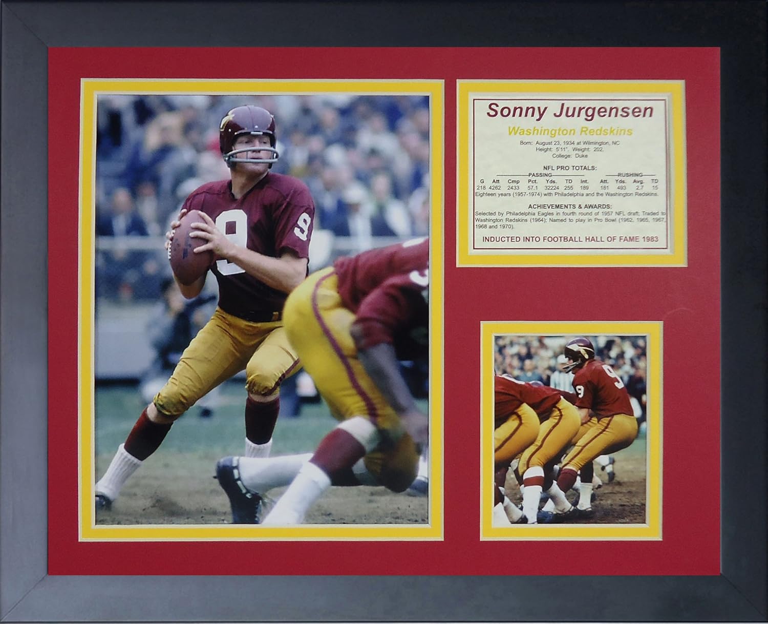 Legends Never Die "Sonny Jurgensen Framed Photo Collage, 11 x 14-Inch
