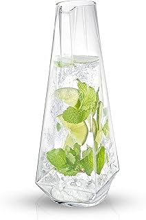 JoyJolt Infiniti 43Oz Deluxe Glass Pitcher - Premium Quality Crystal Lem...