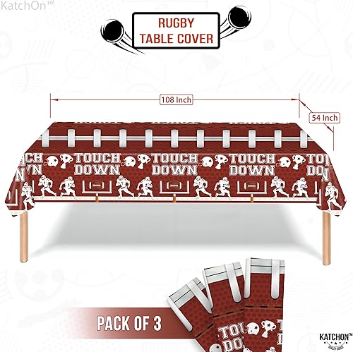 Miniatura 2 de KatchOn, XtraLarge - Paquete de 3 manteles de fútbol, 108 x 54 pulgadas, fundas desechables para mesa de fútbol para decoraciones de mesa de fútbol,