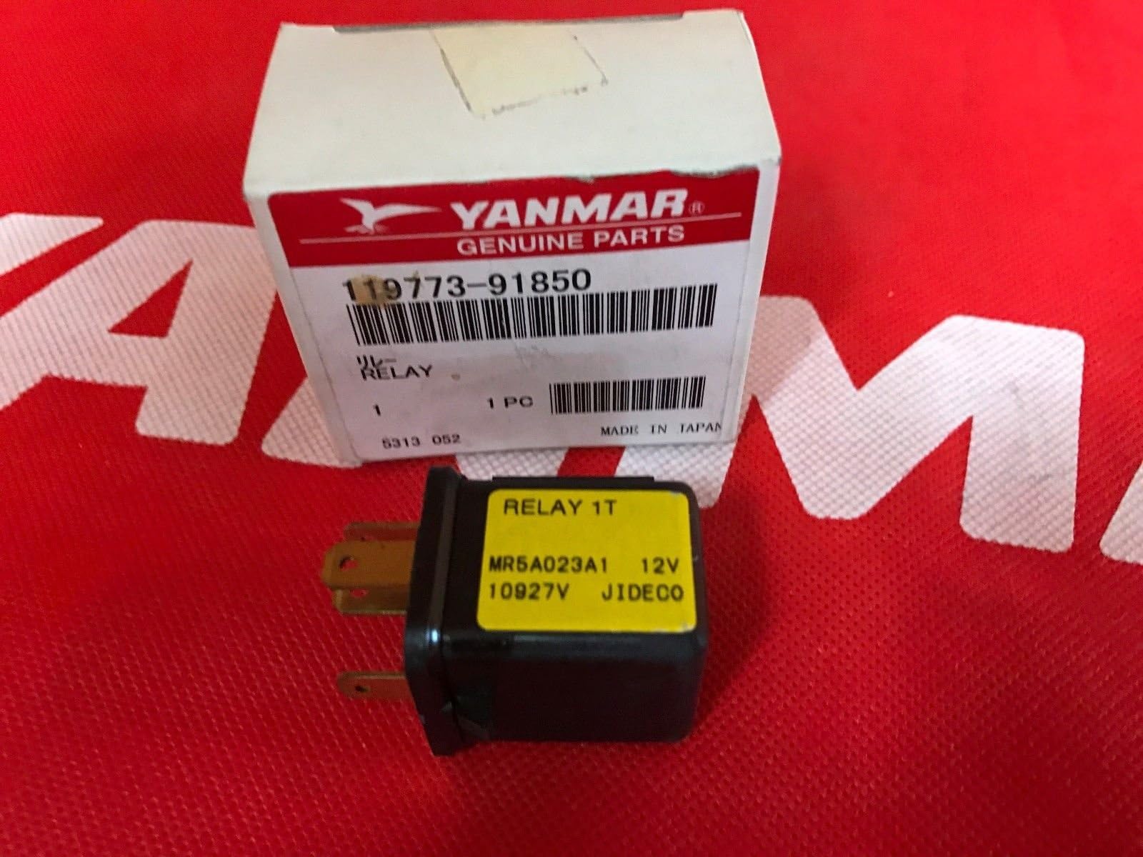 Yanmar 119773-91850 Relay 12V for JH Series Engines Genuine OEM