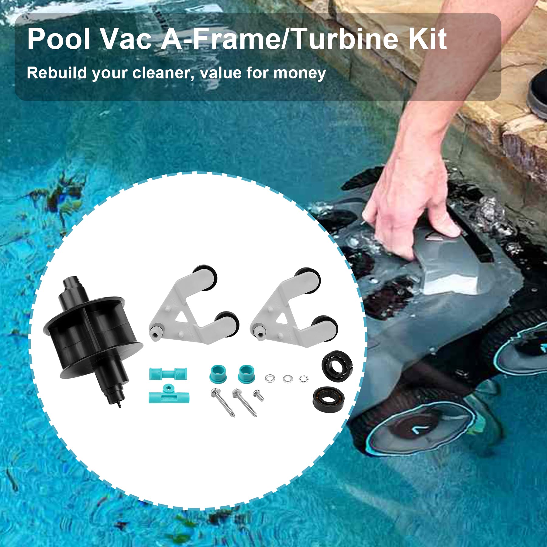AXV621DAT - Kit Universal de aspiradora de Piscina con Marco en A/turbina