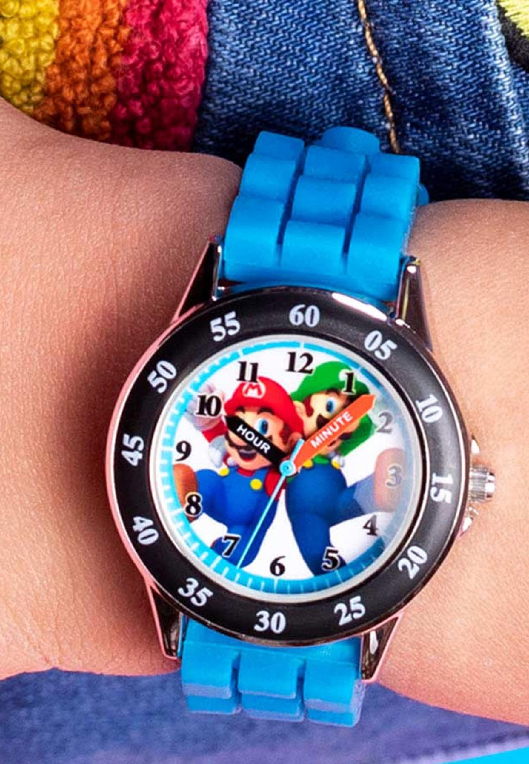 Mario -, Reloj de Pulsera Niños, Azul, GSM3044