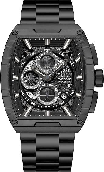 NAVIFORCE Outdoor Sports Watches for Men Luxury Casual Wristwatch Fashion Quartz Clocks Stainless Steel Strap Watches