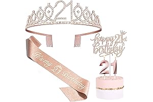 21st Birthday Crown and Sash Set: The Ultimate Birthday Celebration Accessory