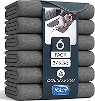 Vista 10 de Inspire Protectores Protectores de Cama Reutilizables Grises para Incontinencia que Ocultan Manchas Protector de Colchón Impermeable