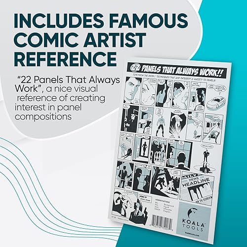 Miniatura 7 de Koala Tools - Libro de cómics en blanco, cuaderno de bocetos de cómic con paneles dinámicos, 6.6 x 10 pulgadas, 28 páginas, paquete de 3