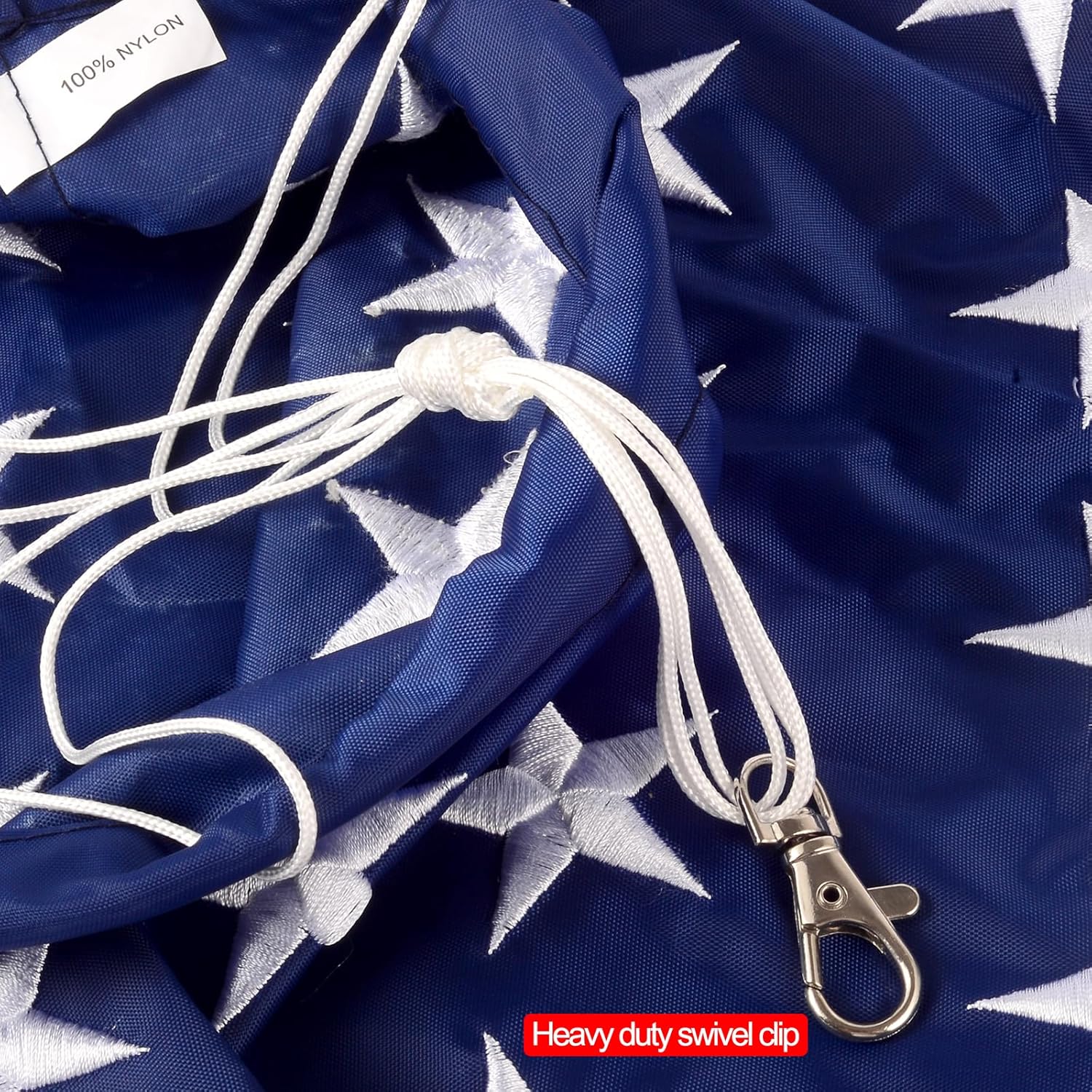 American Flag Windsock, 4th Of July Decorations, Embroidered Stars - Fade Resistant Patriotic Wind Socks Decorations (Red, 40 inch) - Image 3