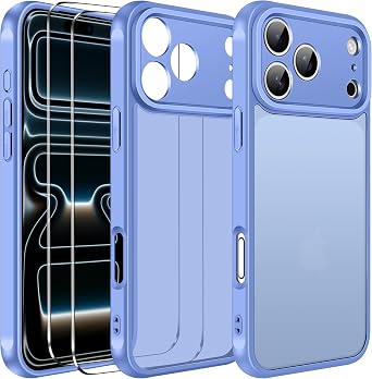 ivoler 3-in-1 Case for iPhone 17 Pro 6.3 inch, Light Blue