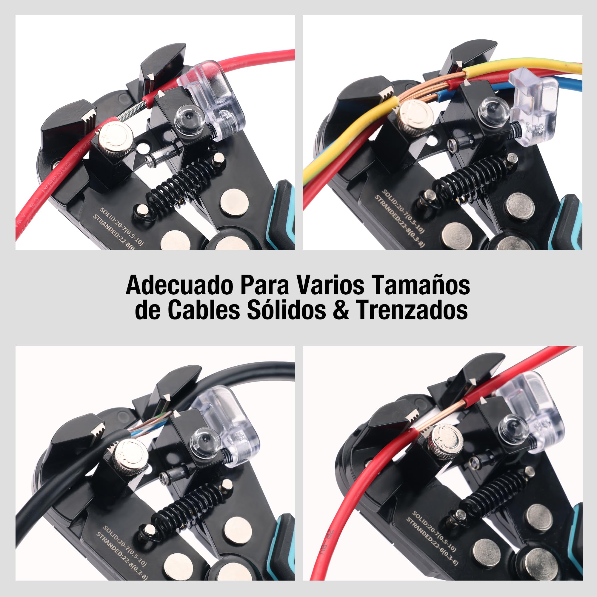 DURATECH Pelacables Automático Autoajustable 3 en 1 | Herramienta para Pelar, Cortar y Crimpar Cables de 0,5-10mm² y 0,3-8mm² para Trabajos Eléctricos