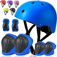 ARGOHOME Kids Bike Helmet Set with Adjustable Helmet, Knee Elbow Wrist Pads - CPSC Certified Protective Gear for Toddlers Boys Girls 3-14 Years