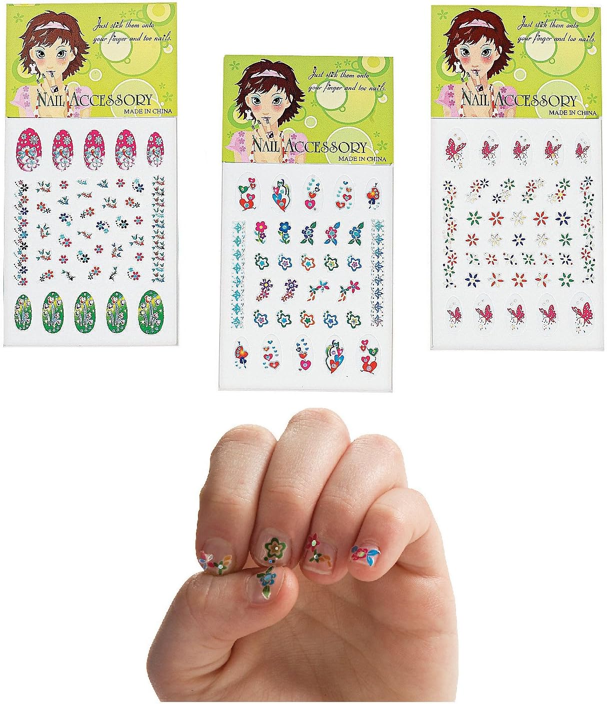 Fun Express 12 Nail Art Decal Sets