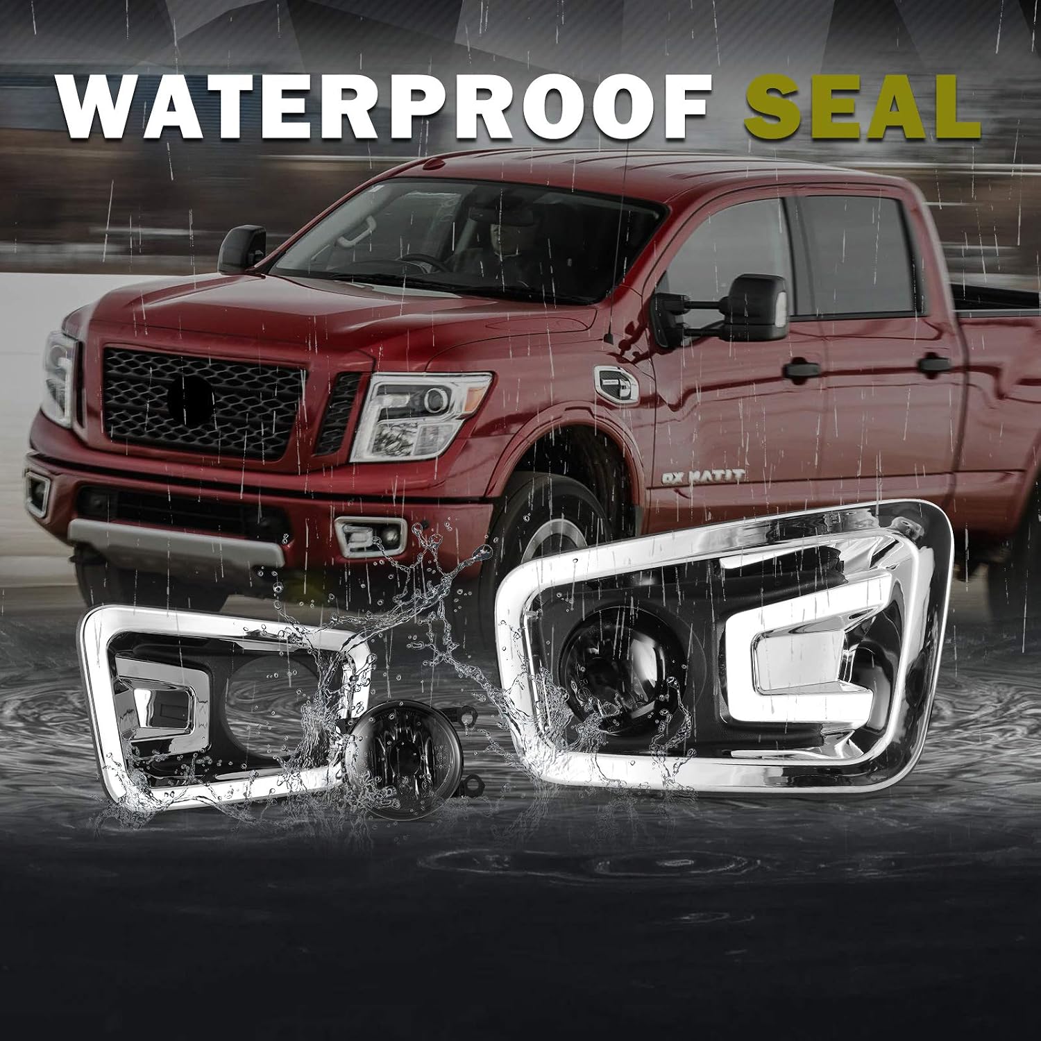 Winjet Fog Lights Assembly For 2017 2018 Nissan Titan Fog Lamp For 2016 2017 2018 2019 Nissan Titan XD