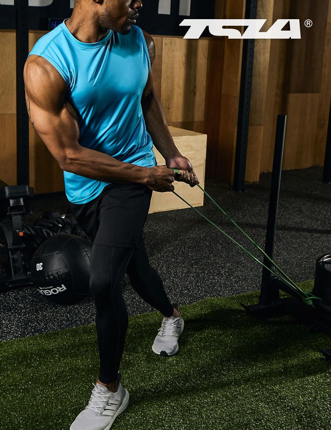 TSLA Men's Compression Pants - Cool Dry Athletic Sports Workout Running Tights Leggings Baselayer - Image 7