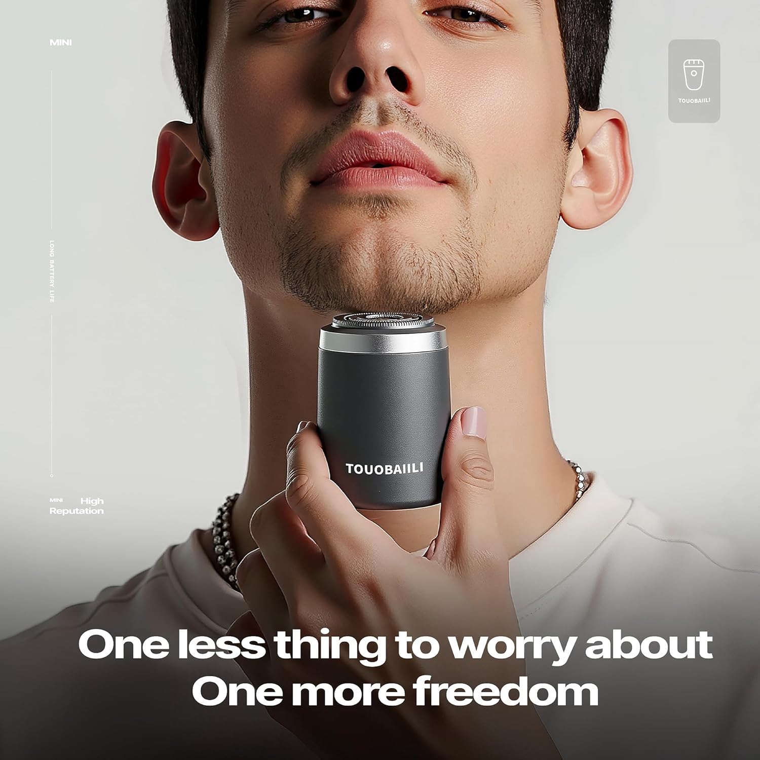 Electric Foil Shaver for Men, IPX7 Waterproof Cordless Razor – Mini Travel Shaver for Face & Body, USB-C Fast Charging, Wet/Dry Shower Use, Portable Electric Razor for Sensitive Skin - Image 5