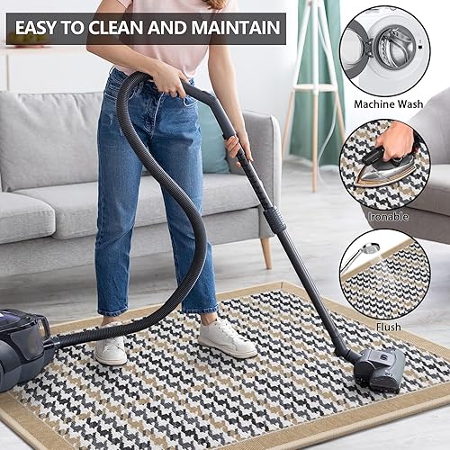 Miniatura 6 de Tapete para puerta interior, antideslizante, lavable, tapete grande para puerta de interior, tapete grande para puerta de interior, tapete para