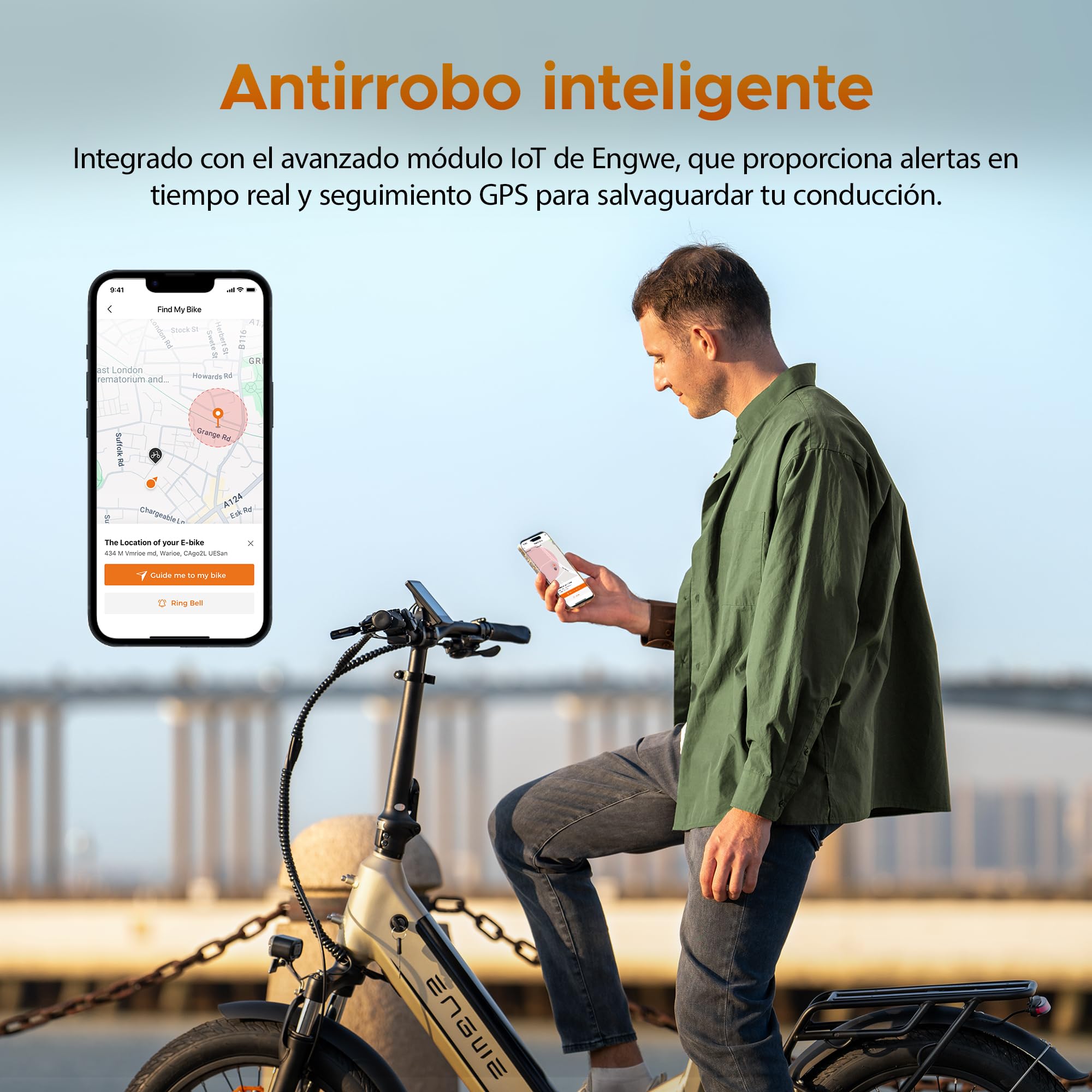 ENGWE Bicicleta eléctrica L20 3.0 Pro con aplicación y IoT, Motor Central de 250 W y batería de 48 V y 15 Ah con una autonomía de hasta 160 km; Compatible con Carga rápida de 2 Horas
