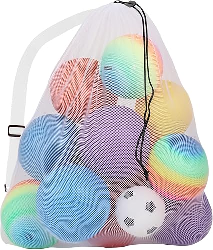 GSE Games & Sports Expert 24x3630x40 X-Large Mesh Sports Equipment Drawstring Bag for Soccers, Basketballs, Footballs