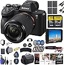 Sony a7 IV Mirrorless Camera with 28-70mm Lens ILCE-7M4K/B, 4K Monitor, Rode VideoMic, 2 x 64GB Memory Card, Filter Kit, Wide Angle Lens, Telephoto Lens, Color Filter Kit, Lens Hood, and More