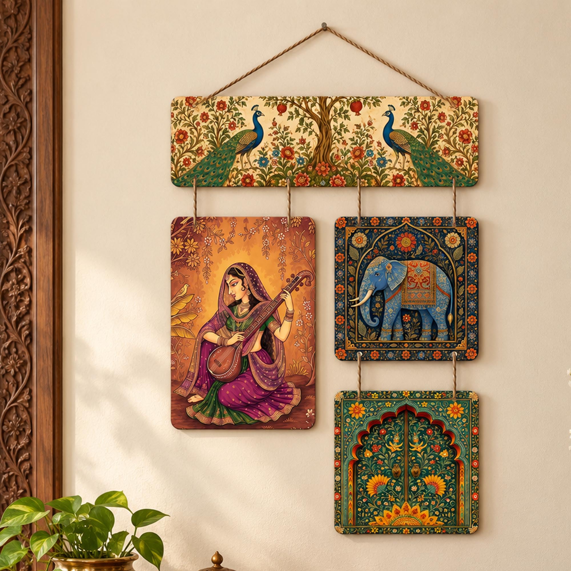 Indian Heritage Wall Hanging - Artvibes Decor -2