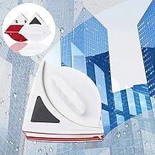 Magnetic Window Cleaner Two Sided Glass Cleaner | Two-Sided Window Wiper with 2 Extra Cleaning Cotton Pads | Double Sided Glazed | Squeegee Washing Equipment House Hold Glass Cleaner