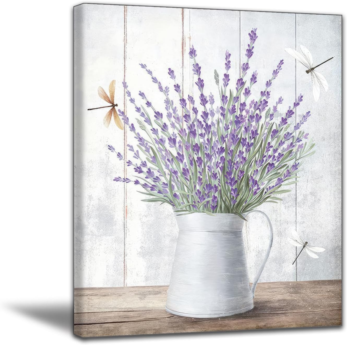 LumWesry Bouquet Wall Art Lavender Art Prints Purple Floral Wall Art Abstract Flower Picture Farmhouse Artwork Flower Picture Home Bedroom Bathroom Office Wall Art (40X50cm Unframed)
