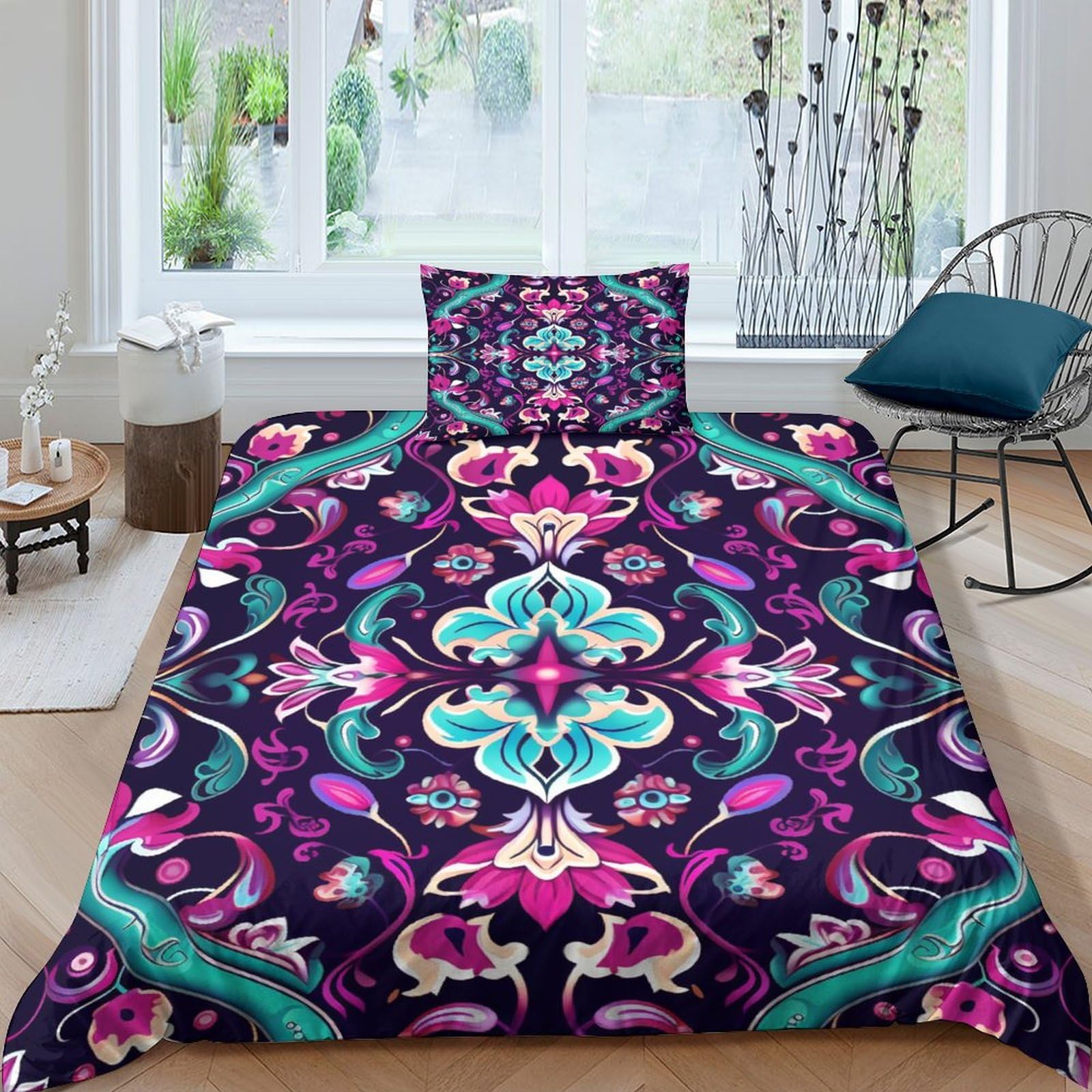 Microfibre literie imprimé 3D parure ultra douce respirante housse de couette et taies d'oreiller