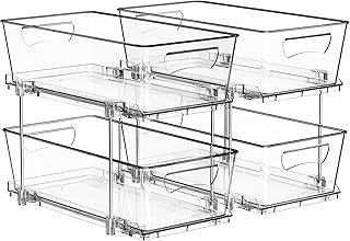 Simple Houseware 2 Tier Basket Drawer Cabinet Pull-Out Organizer, 2 Pack...