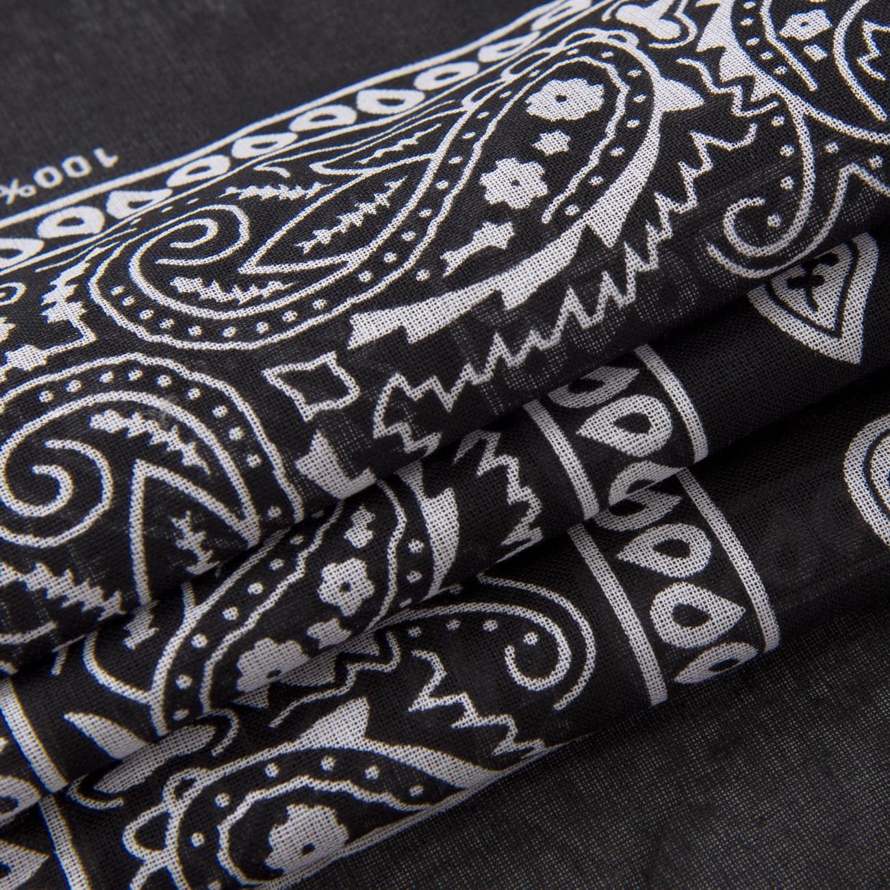 22"x22", 27"x27" Extra Large Bandanas, 3 Pack Cotton Paisley Bandanas Multi-use Headbands Cowboy Scarf