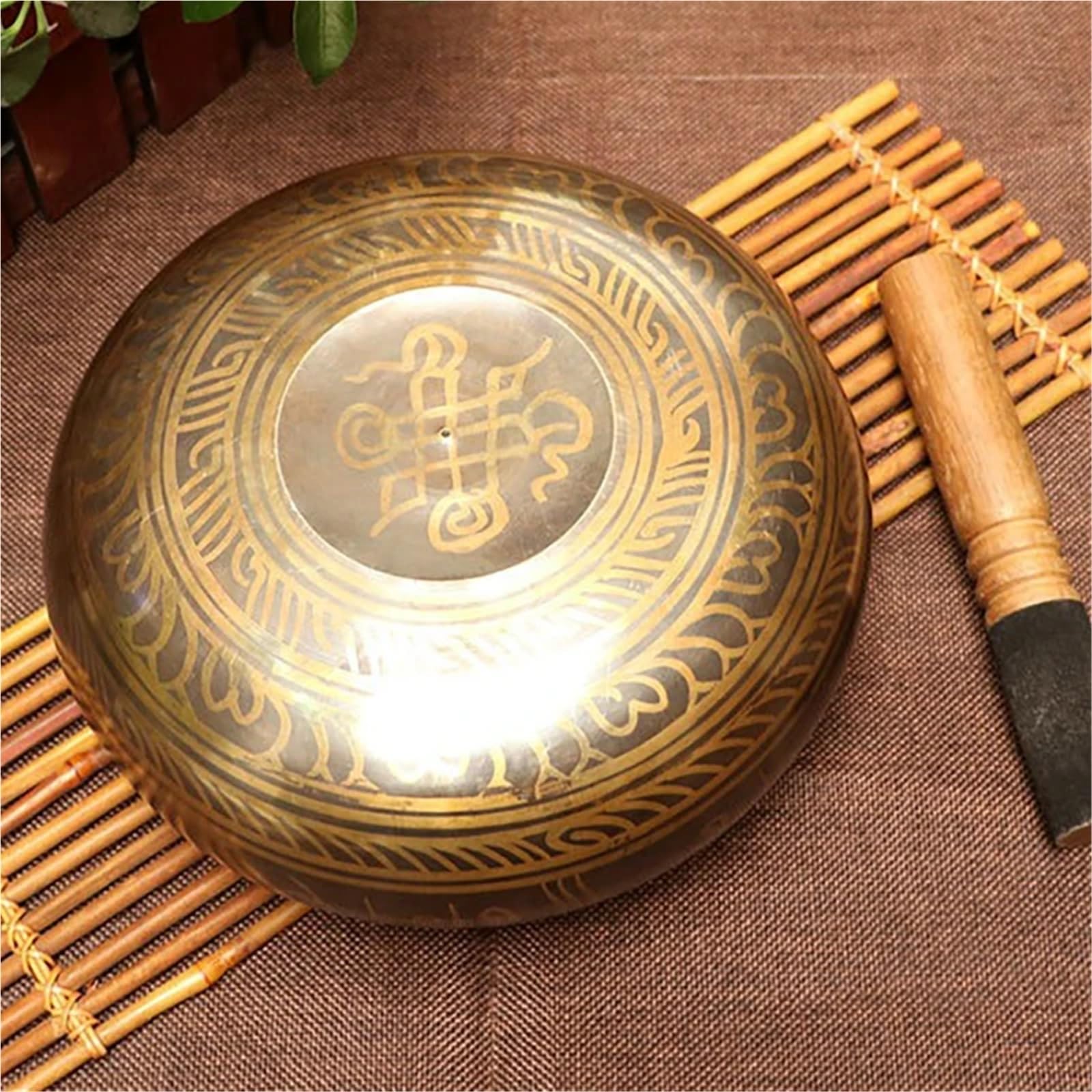 Klangschale Klangschale, 20 cm groß, handgefertigt, Messing, Klangheilung