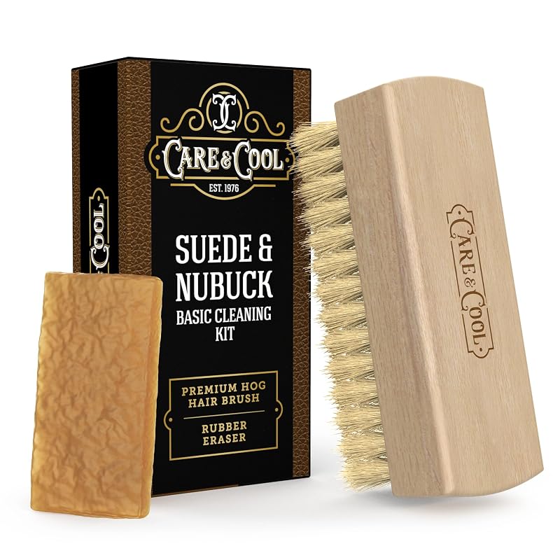 Kit de Limpeza para Camurça e Nobuck Care & Cool com Escova de Pelo Macio e Borracha