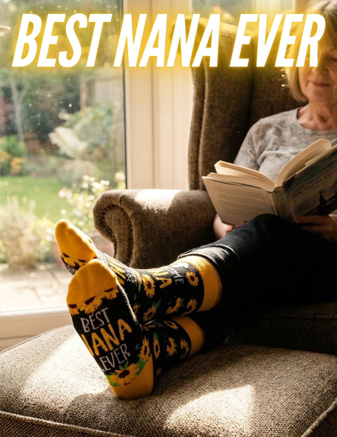 InnoBeta Nana Gifts, Mothers Day Gifts for Nana, One Size Crew Socks on Mother's Day, Christmas, Birthday - Image 5