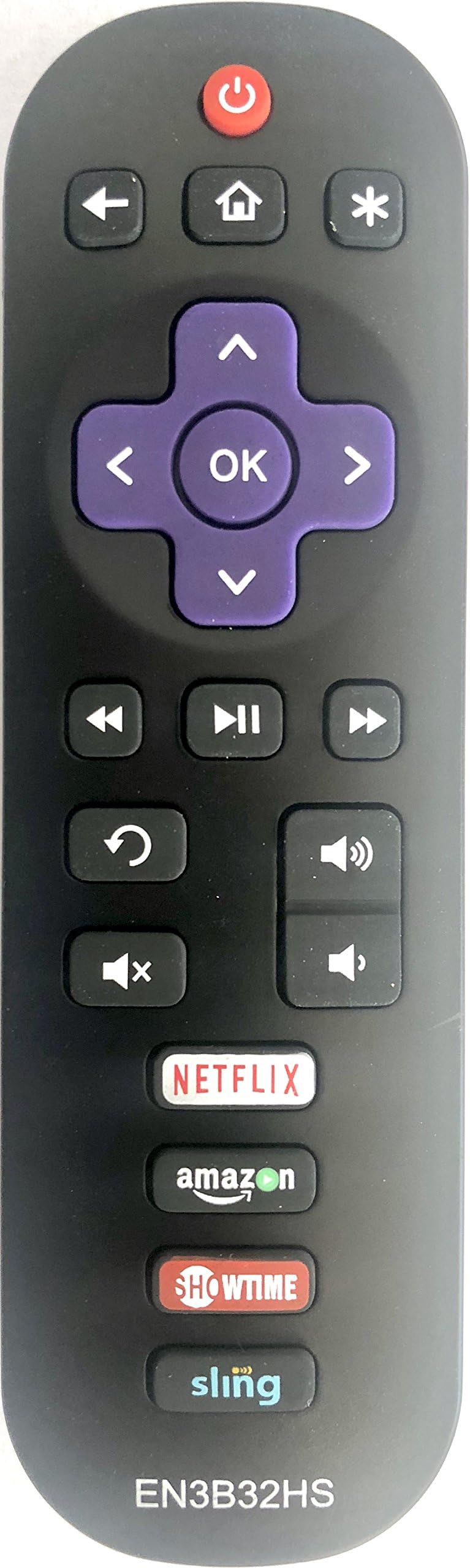 New Replaced Sharp EN3B32HS Remote with Netflix Amazon Showtime Sling Keys for LC-32LB481C LC-32LB481U LC-32LB591C LC-32LB591U LC-32N4000U LC-40N4000U LC-43LB481C LC-43LB481U LC-43LBU591C LC-43LBU591