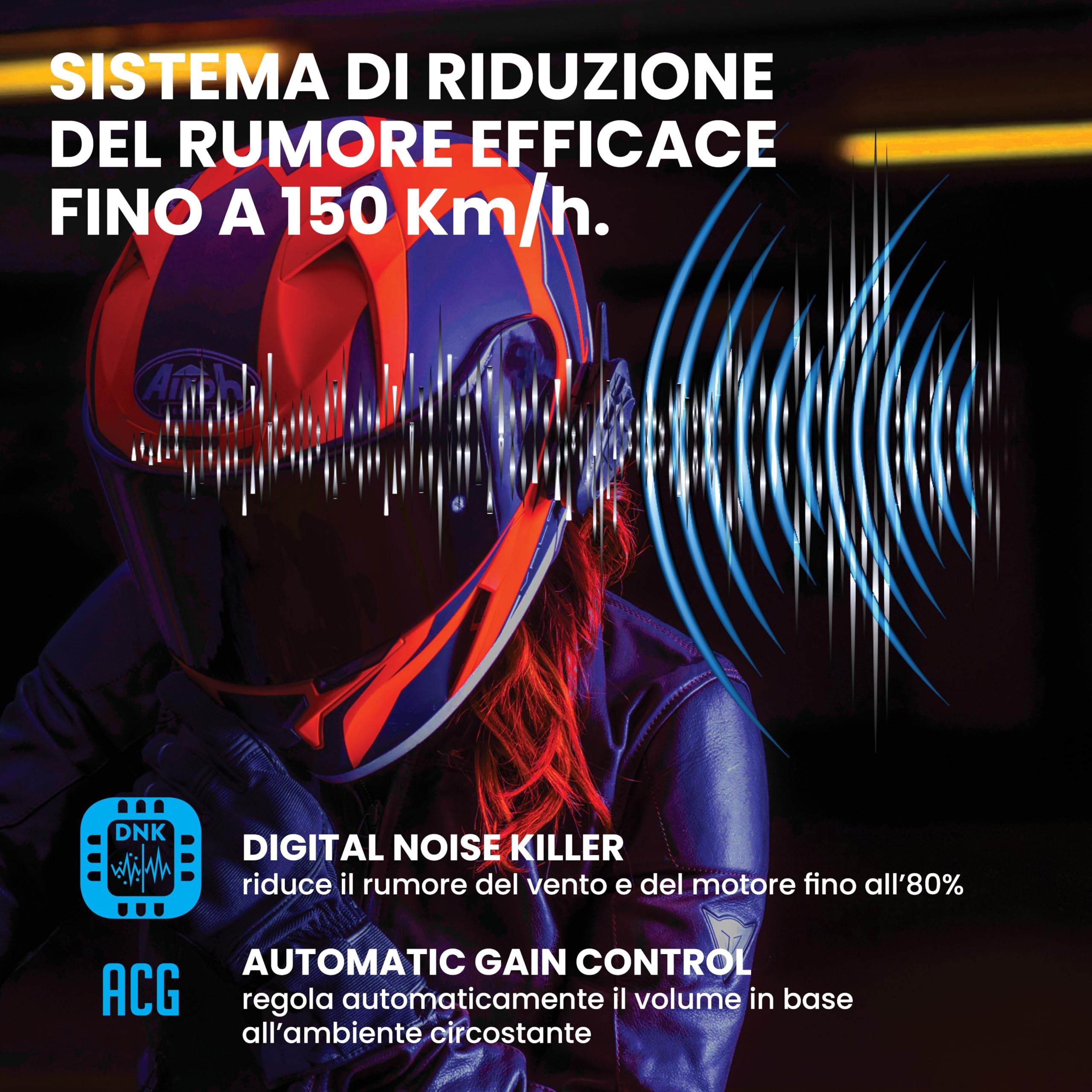 Midland - Interfono Moto Bluetooth Coppia BTX2 Pro S LR Twin, Auricolari Casco Waterproof IPX6, Doppio Processore BT, 1,6Km, 4 Coppie, Batteria 23H, Cancellazione Rumore Audio Hi-Fi Universal Intercom