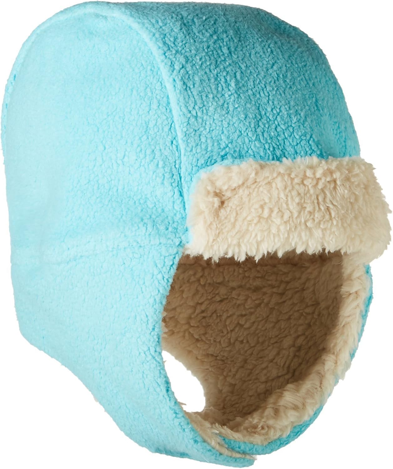Zutano Unisex Baby Cozie Fleece Furry Hat, Pool, 12M