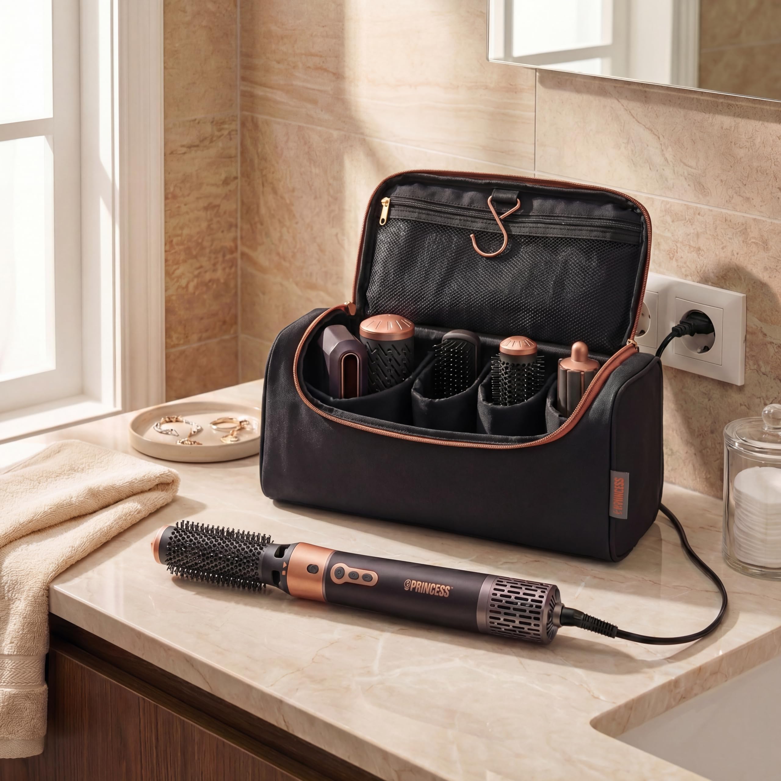 Princess Airstyler Plus, Herramienta de Peinado 6 en 1 con Motor DC, 1000 W