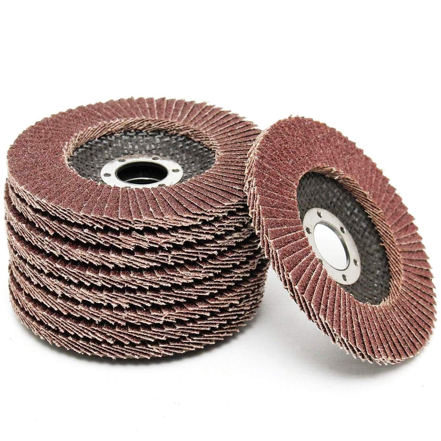 Garden Mile Pack Of 20 Flap Discs 115mm 40 Grit Sanding Discs For Angle Grinder Heavy Duty Aluminium Oxide Flap Wheel Abrasive Pads For Sanding And Grinding Metal And Wood