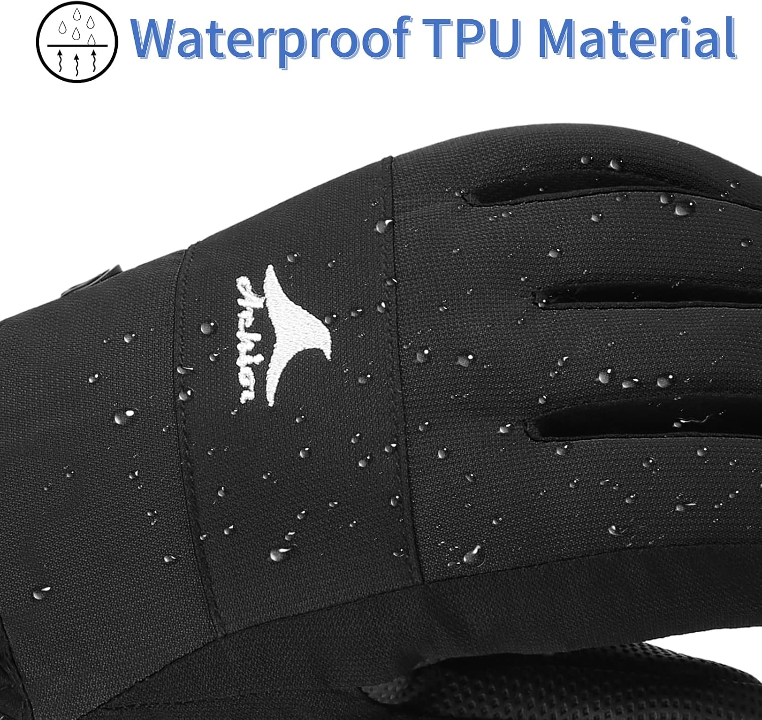 Achiou Kids Ski Gloves, Waterproof Winter Snow Snowboard Gloves Warm Touchscreen for Kids Boys Girls Children Skiing Cycling - Image 3