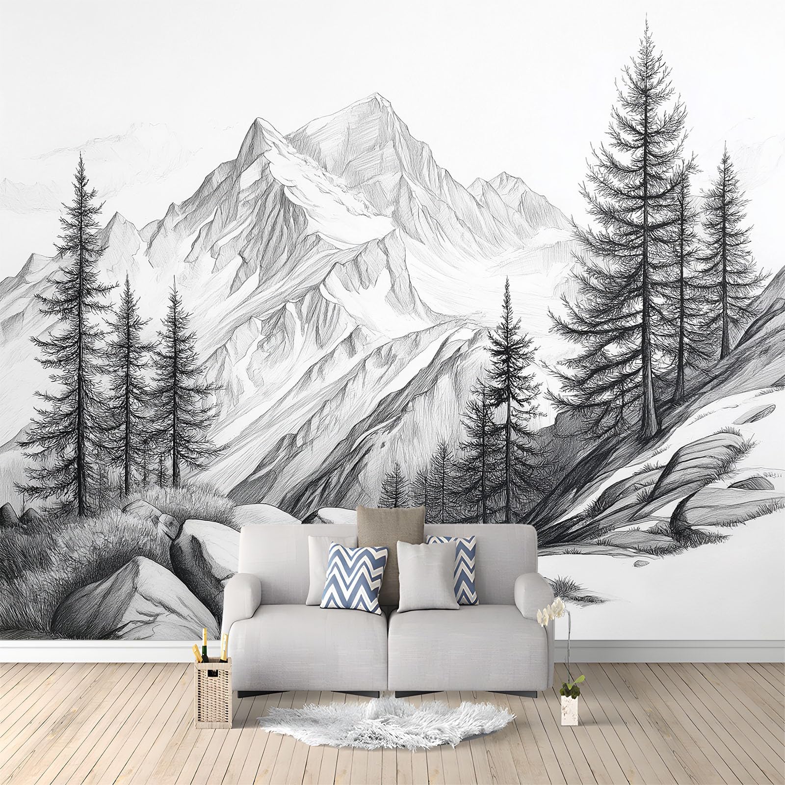 Papier Peint Montagne Vibrante - Kam et Léon