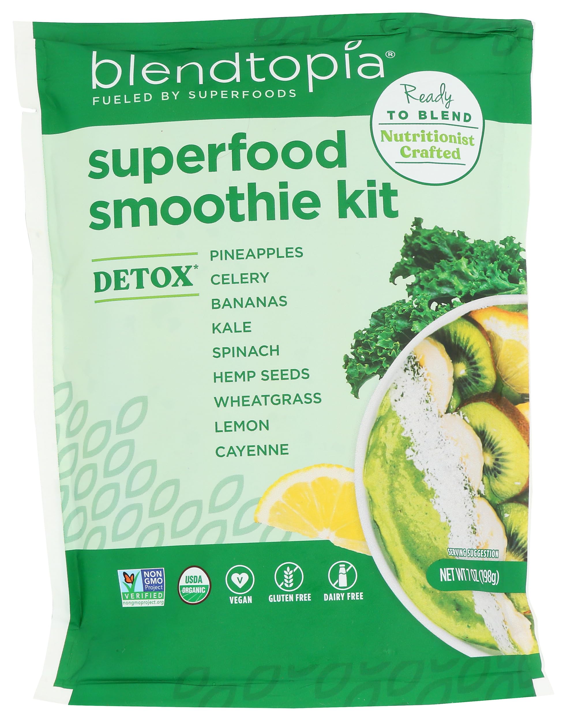 Blendtopia, Smoothie Detox, 7 Ounce