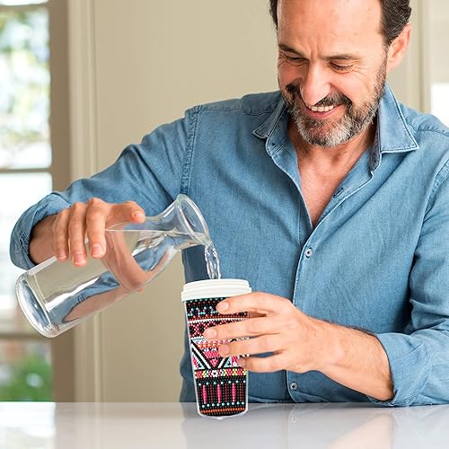Miniatura 10 de Botella de agua 5D con pintura de diamante de alce de Navidad de taladro completo, botella de agua de 16 onzas sin BPA y arte de diamantes a prueba