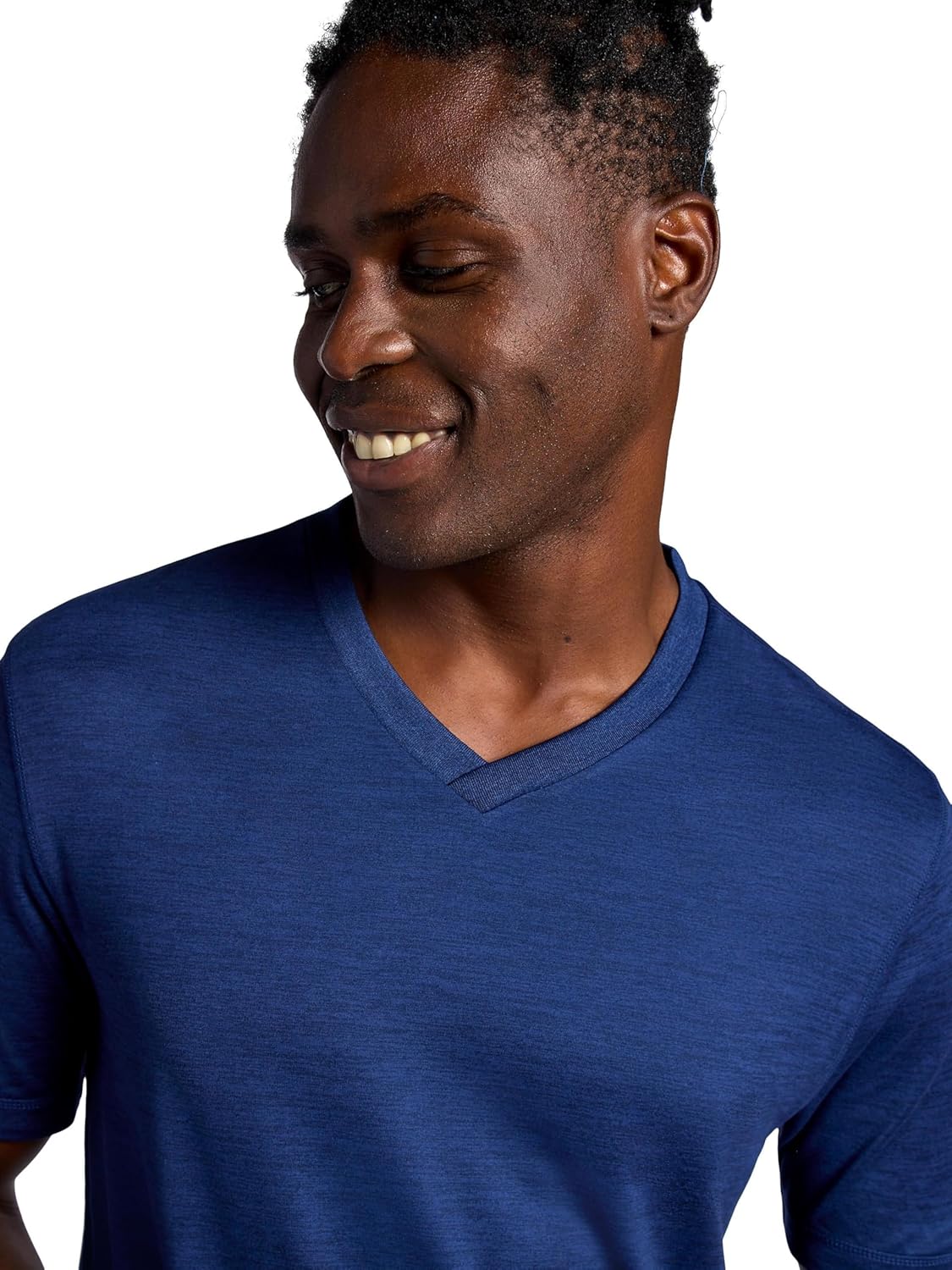 Gaiam Men's Everyday Basic V-Neck Top, Standard Fit, Stretch Midweight Material