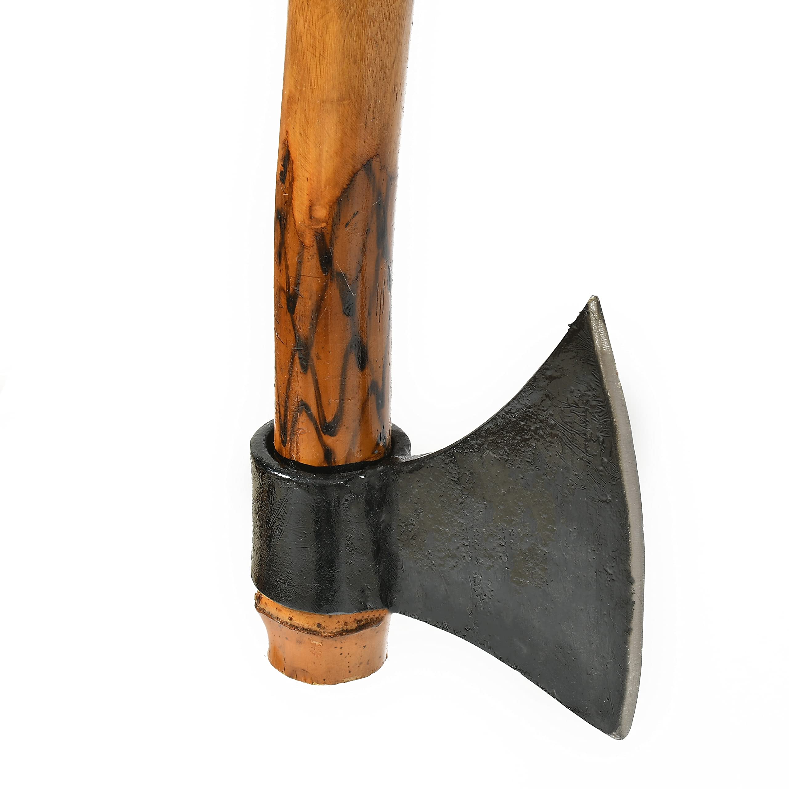 KRUFE Heavy Tomahawk Axe with Bamboo Handle Steel Blade for Superior Cutting Power | Bamboo Handle for Comfortable Grip | Perfect for Wood Chopping, Camping, and Outdoor Survival (B0C9PYDXG7) Amazon Price History, Amazon Price Tracker