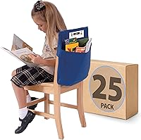 Vista 3 de Seat Sack Bolsillo de Almacenamiento Grande para Silla de 17", Negro - Perfecto Organizador de Bolsillo Sobre la Silla para Sillas y Escritorios