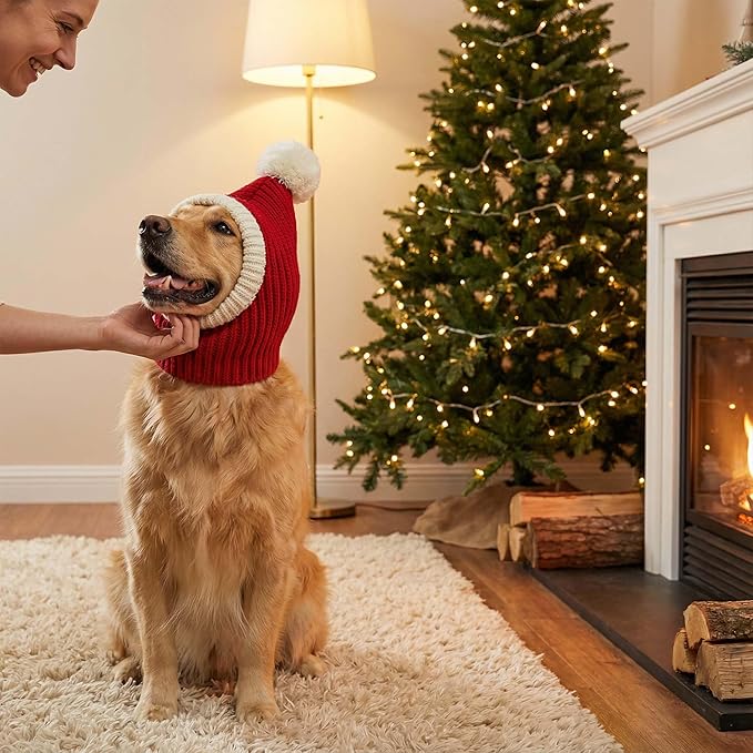 Gorro de Navidad para Perro Grande Mediano, Gorro de Invierno Cálido miniatura 4