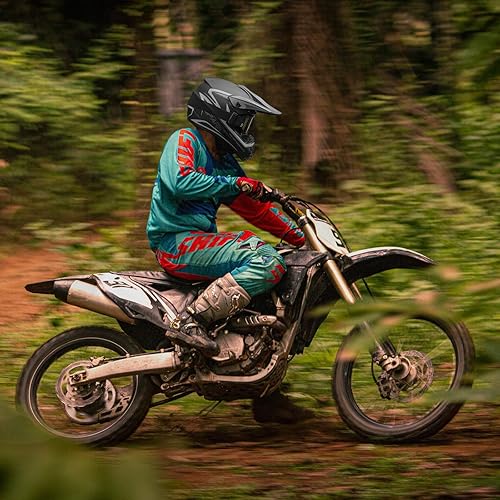 Miniatura 7 de Casco de motocross para niños y jóvenes, casco para adultos de ATV y bicicleta de tierra, casco de motocicleta de cara completa para BMX de 4 ruedas