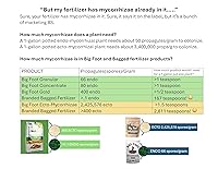 Vista 6 de Big Foot Mycorrhizae for Plants, Potted Plants and Gardens - Concentrate Fully Dissolves in Water, Year Round Organic Fertilizer for Root Growth and