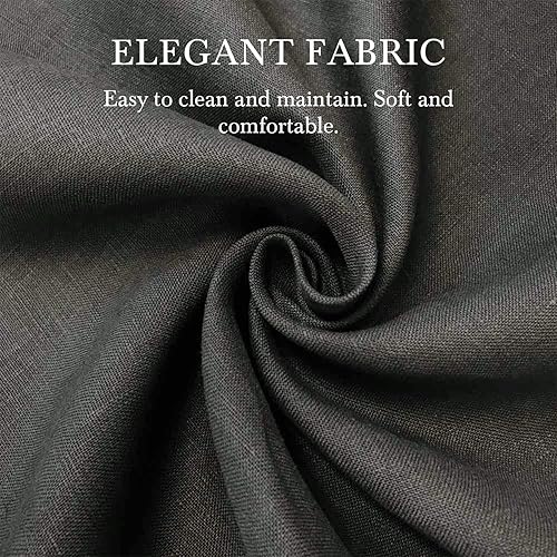 Miniatura 4 de HOOMIC Base de cama tamaño King, plataforma tapizada con cabecera de tela geométrica, espacio de almacenamiento debajo de la cama de 8 pulgadas,